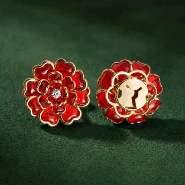 RUBY CAMELLIA ｜ 1 PAIR