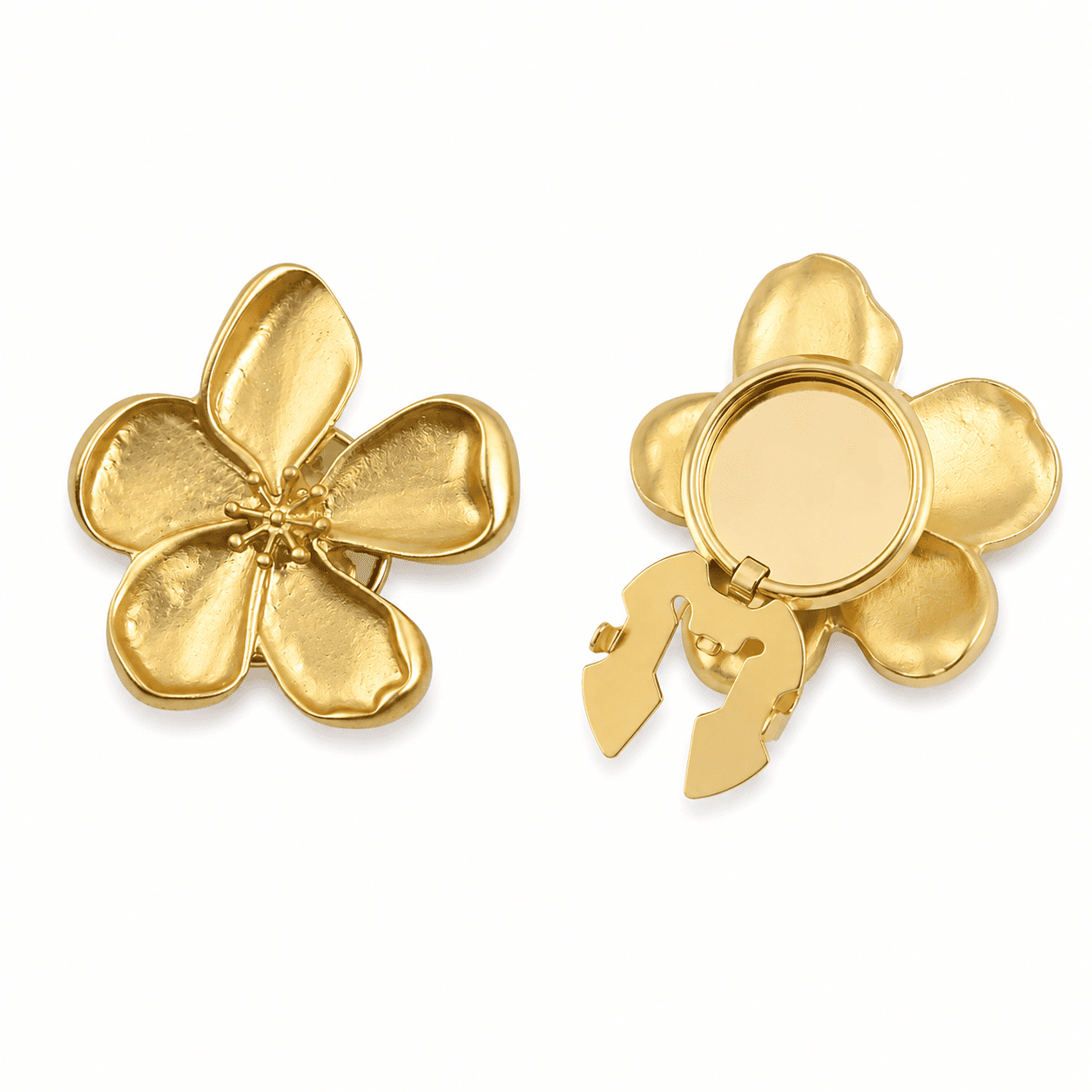 Gold Petal Button Covers - 2 Pieces Main image