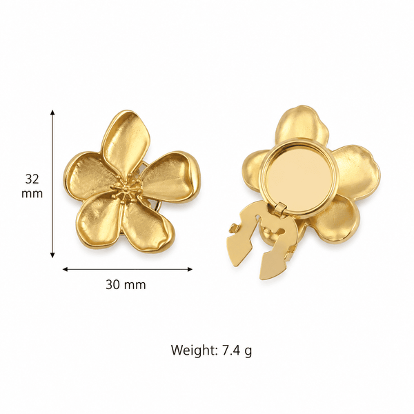 Gold Petal Button Covers - 2 Pieces